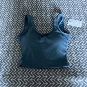 Klassy Network Scoop Neck Brami Crop Top Size Small Blue NWT